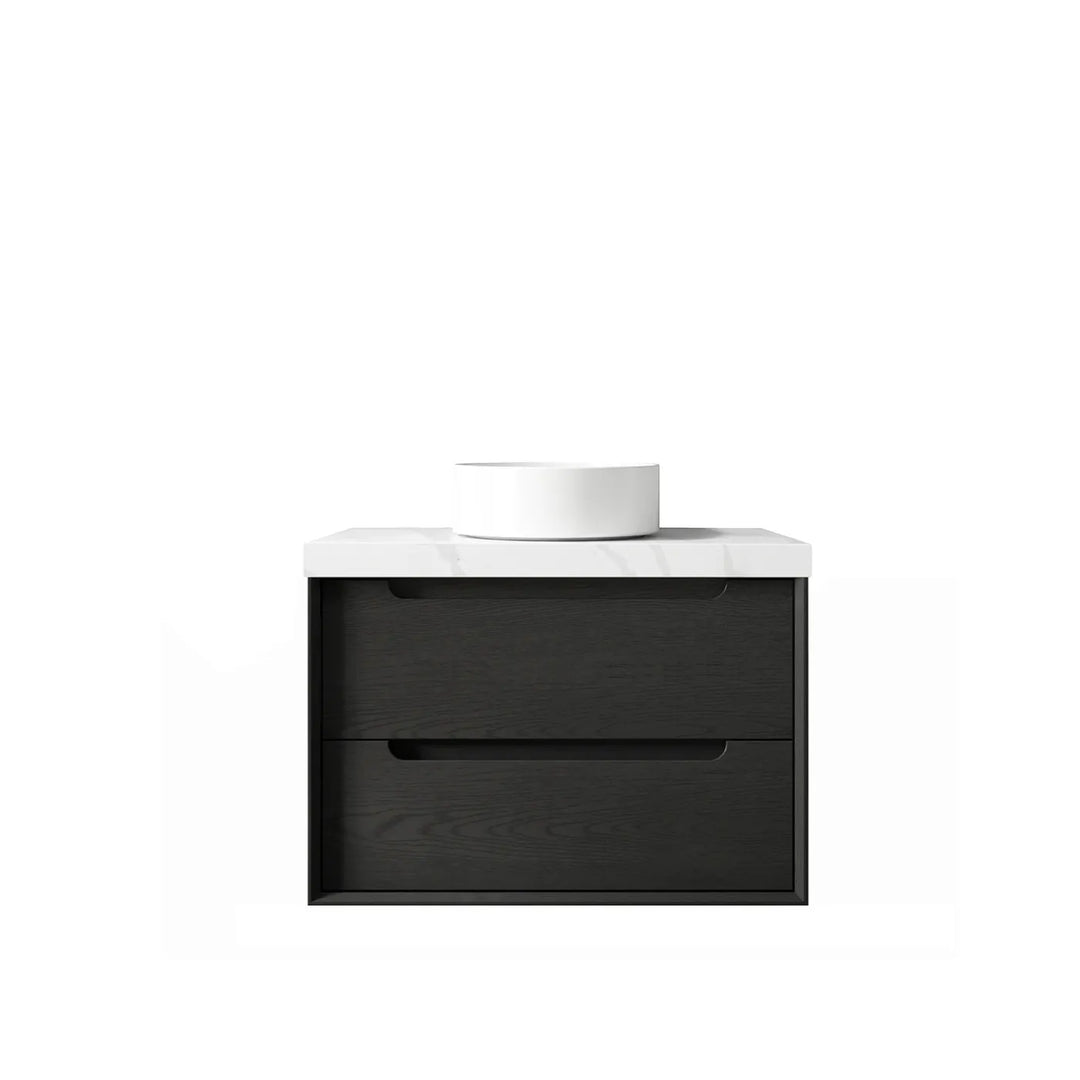 Byron 750mm Black Oak Wall Hung Vanity