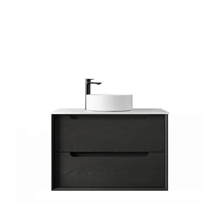 Byron 750mm Black Oak Wall Hung Vanity