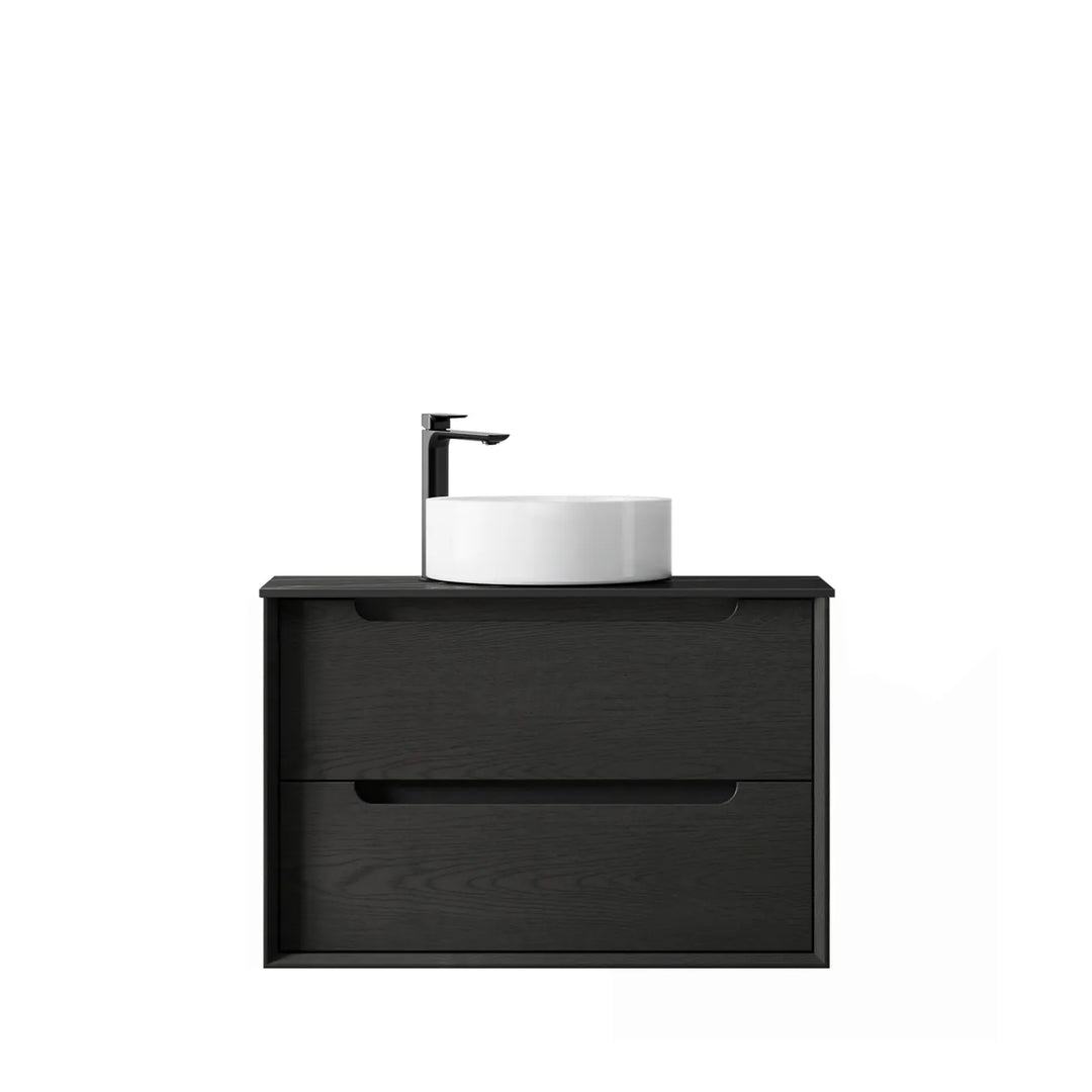 Byron 750mm Black Oak Wall Hung Vanity