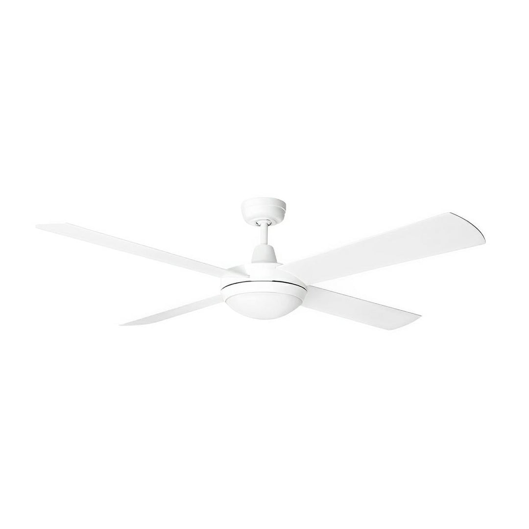 52″ Tempest AC Ceiling Fan White, Black, Brushed Aluminium with Light 20580/XX Brilliant Lighting