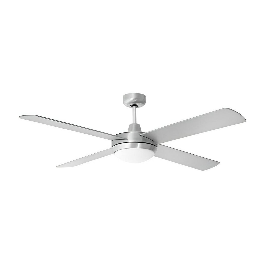 52″ Tempest AC Ceiling Fan White, Black, Brushed Aluminium with Light 20580/XX Brilliant Lighting