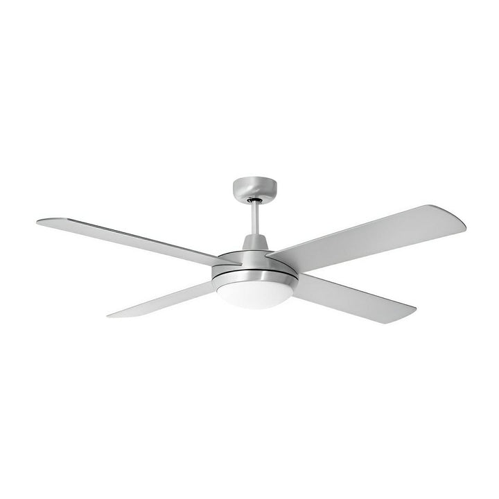 52″ Tempest AC Ceiling Fan White, Black, Brushed Aluminium with Light 20580/XX Brilliant Lighting