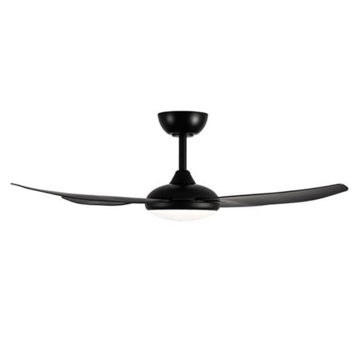 52" Amari Smart DC Ceiling Fan Black with Light 21865/06 Brilliant Lighting