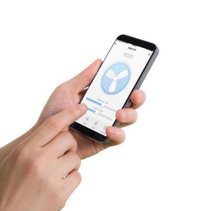 52" Amari Smart DC Ceiling Fan Black with Light 21865/06 Brilliant Lighting