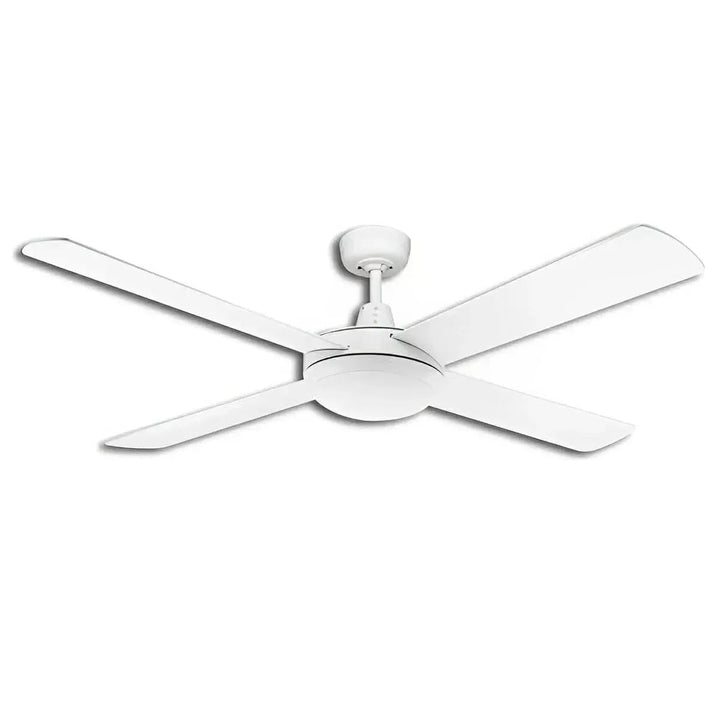 52" Lifestyle AC Ceiling Fan Matt Black, White, Brushed Aluminium with Light DLS1343 Martec Lighting