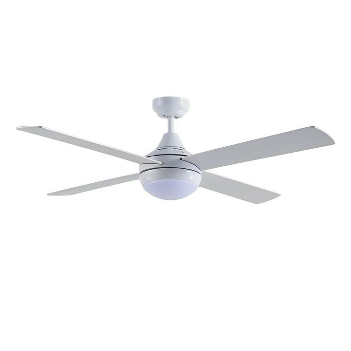 48" Link AC Ceiling Fan Matt Black, White with LED Light FSL1243 Martec Lighting