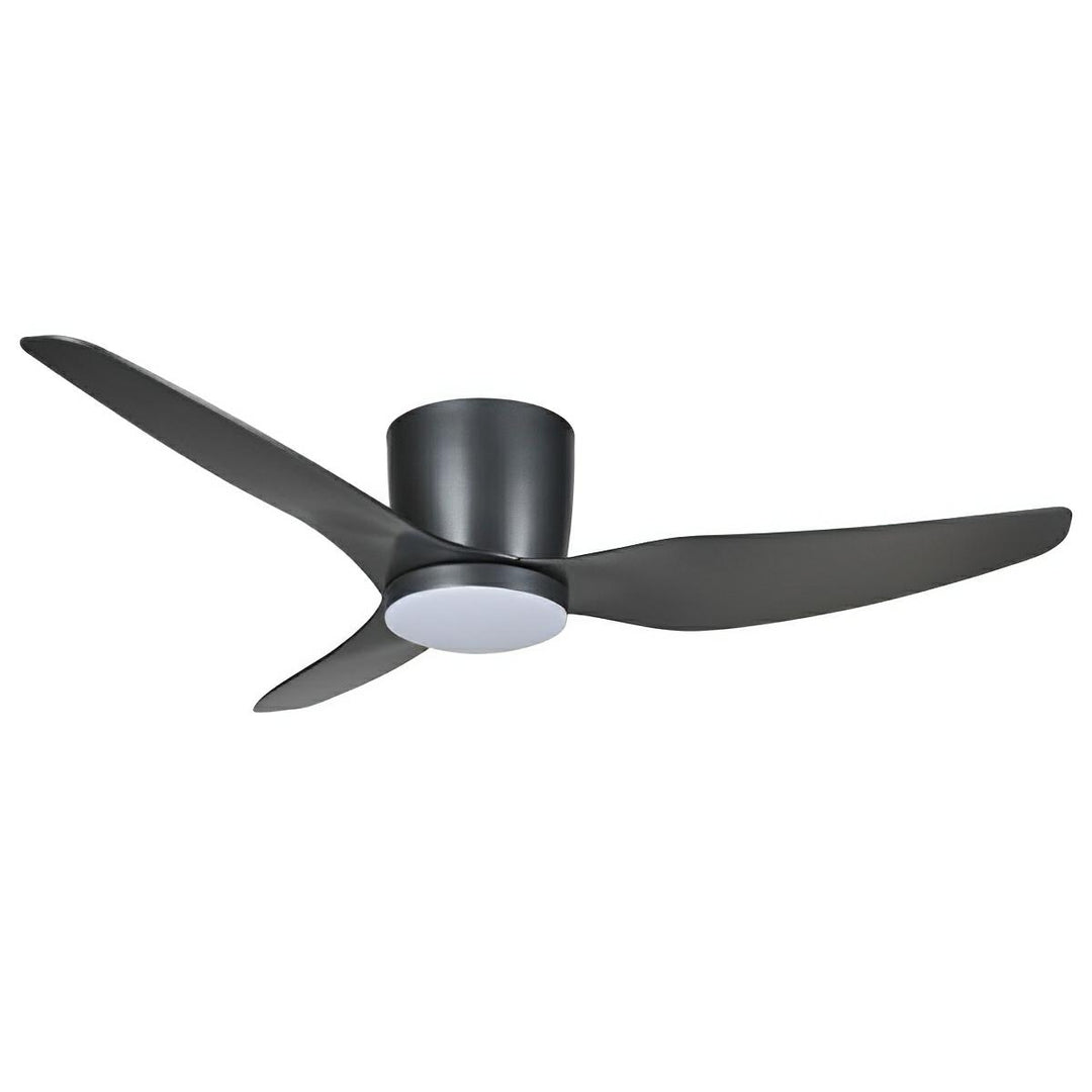 50" Flush Hugger AC Ceiling Fan Titanium, White, Black with Light MFF1333 Martec Lighting