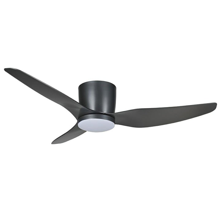 50" Flush Hugger AC Ceiling Fan Titanium, White, Black with Light MFF1333 Martec Lighting