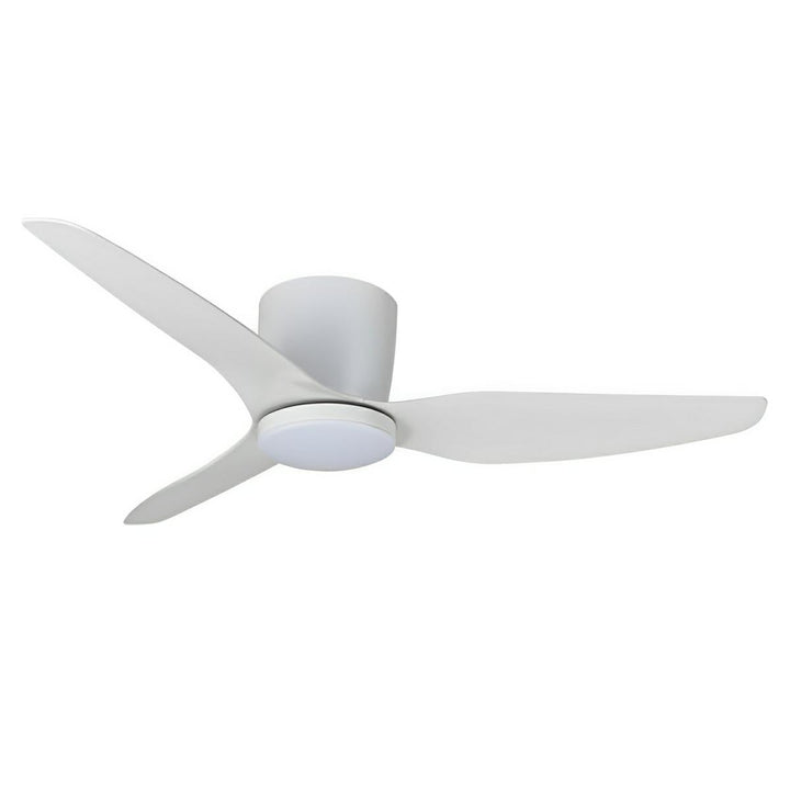 50" Flush Hugger AC Ceiling Fan Titanium, White, Black with Light MFF1333 Martec Lighting