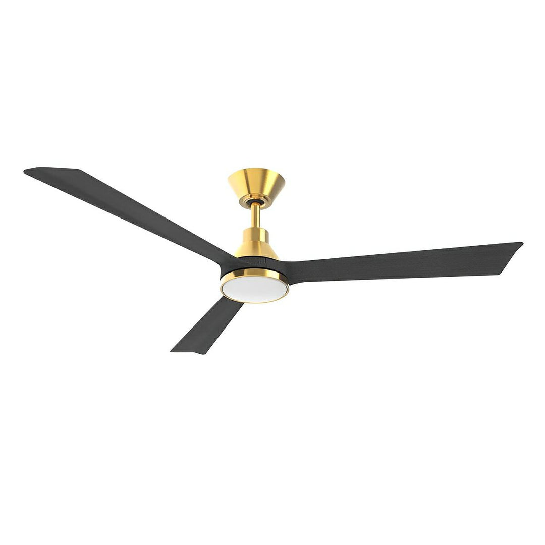 52" Riviera DC Ceiling Fan Matt Black, Matt White, Antique Bronze/Charcoal with Light MRDC1333WMartec Lighting