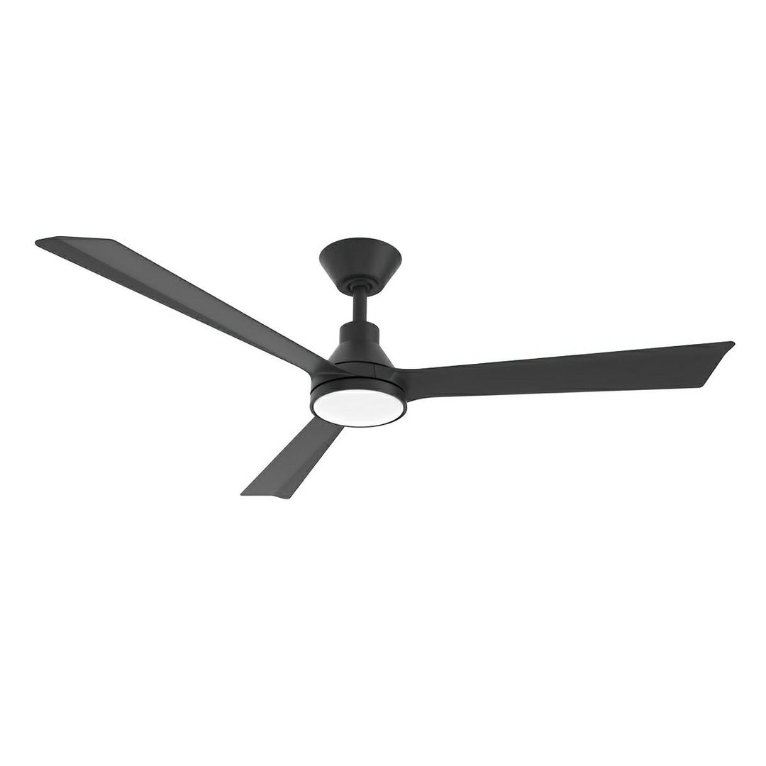 52" Riviera DC Ceiling Fan Matt Black, Matt White, Antique Bronze/Charcoal with Light MRDC1333WMartec Lighting