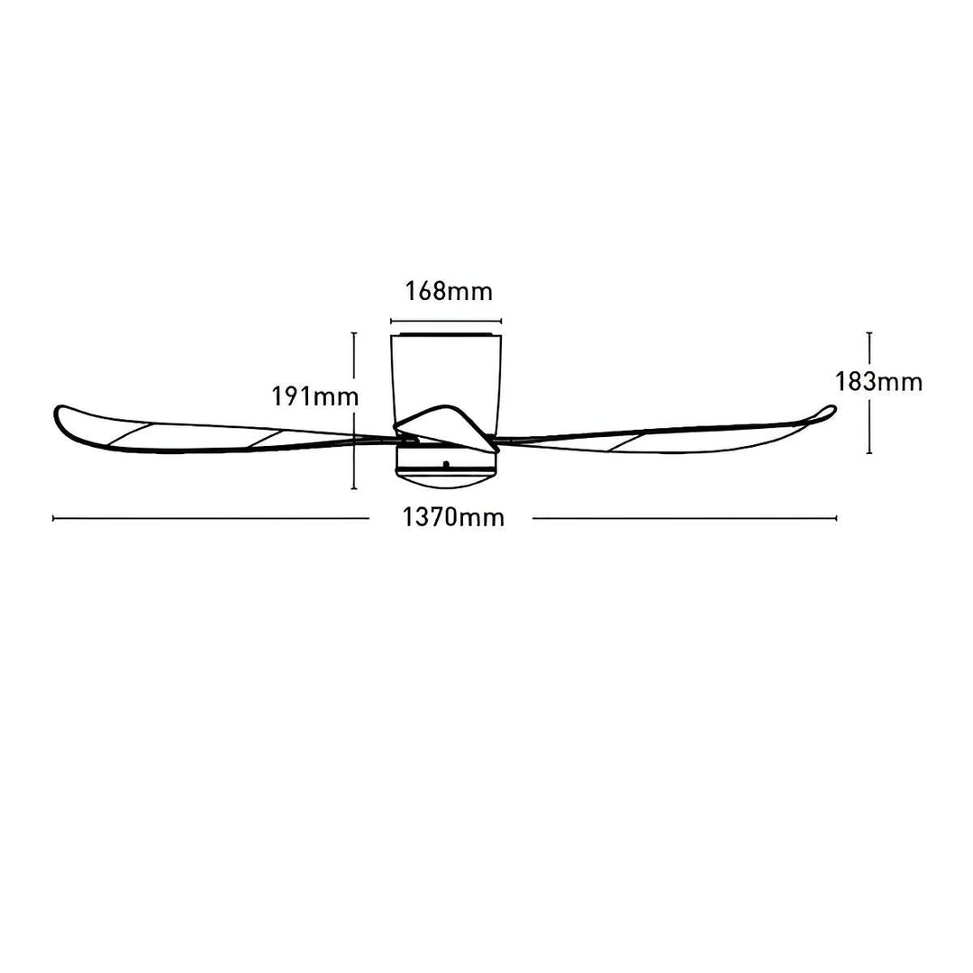 54" Instinct DC Ceiling Fan Black, White FC1100133 Mercator Lighting
