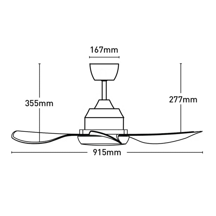 36" Jota Mini DC Ceiling Fan with Light