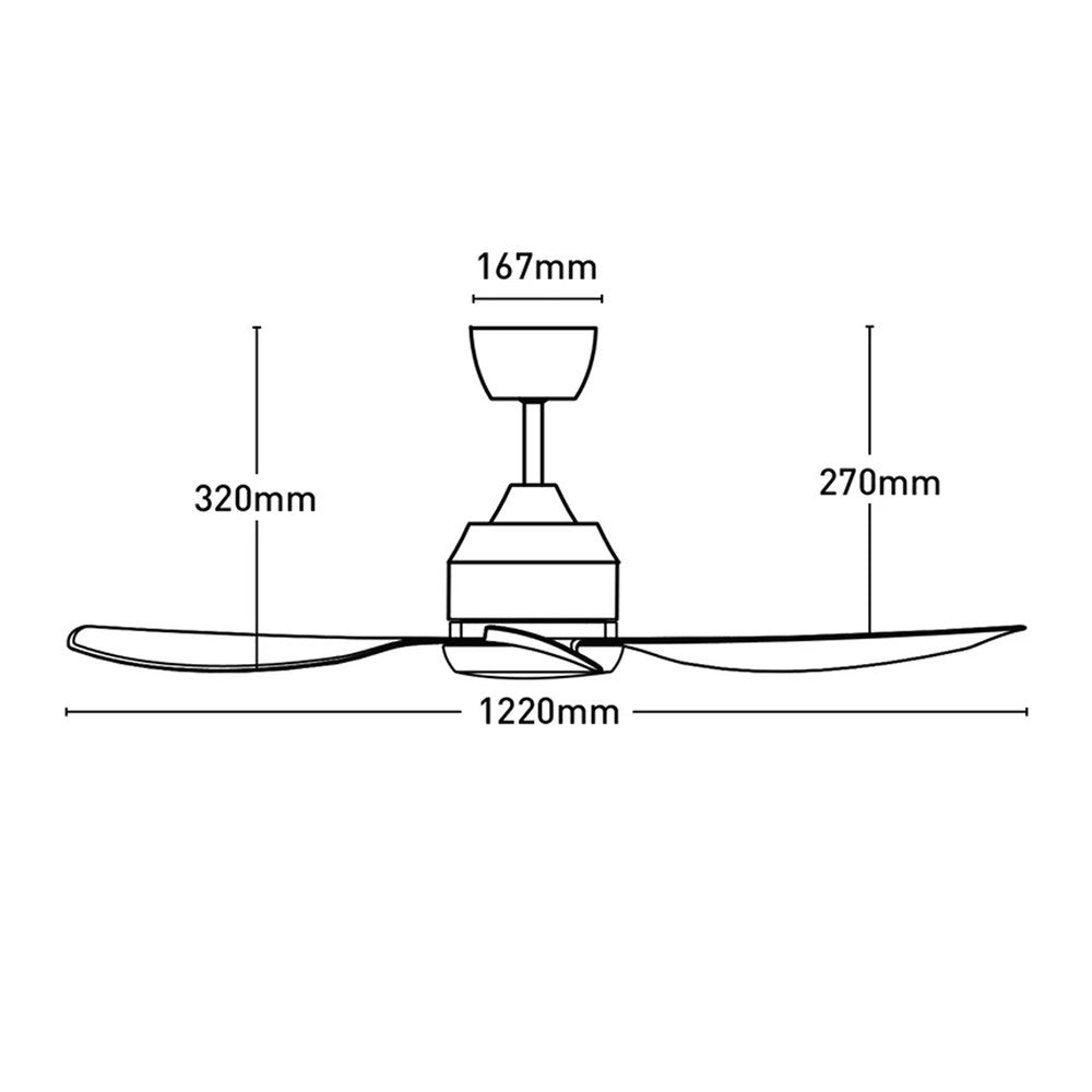 48" Jota S DC Ceiling Fan with Light