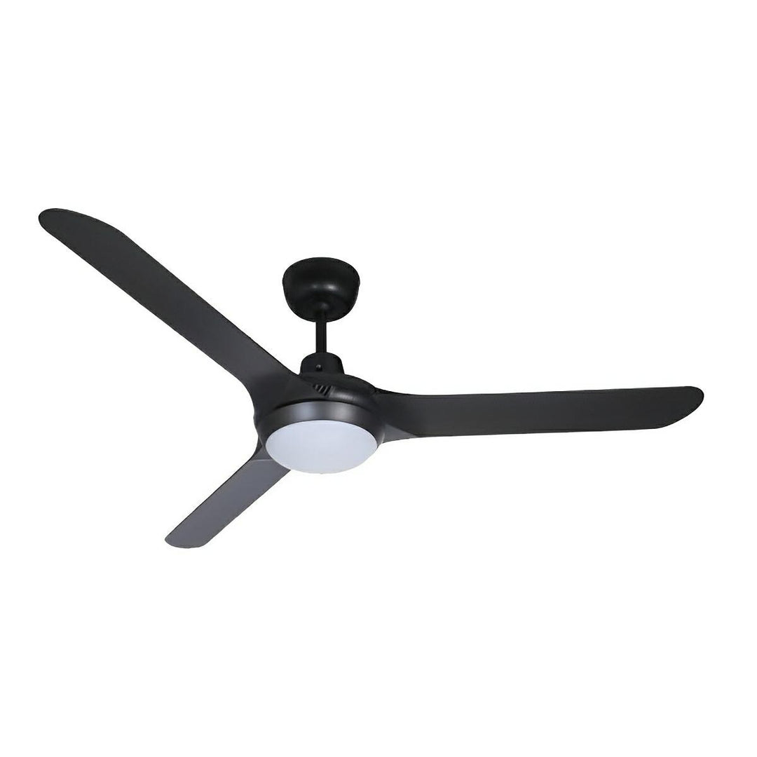56" Spyda AC Ceiling Fan Black, White, Titanium with Light SPY1423-L Ventair