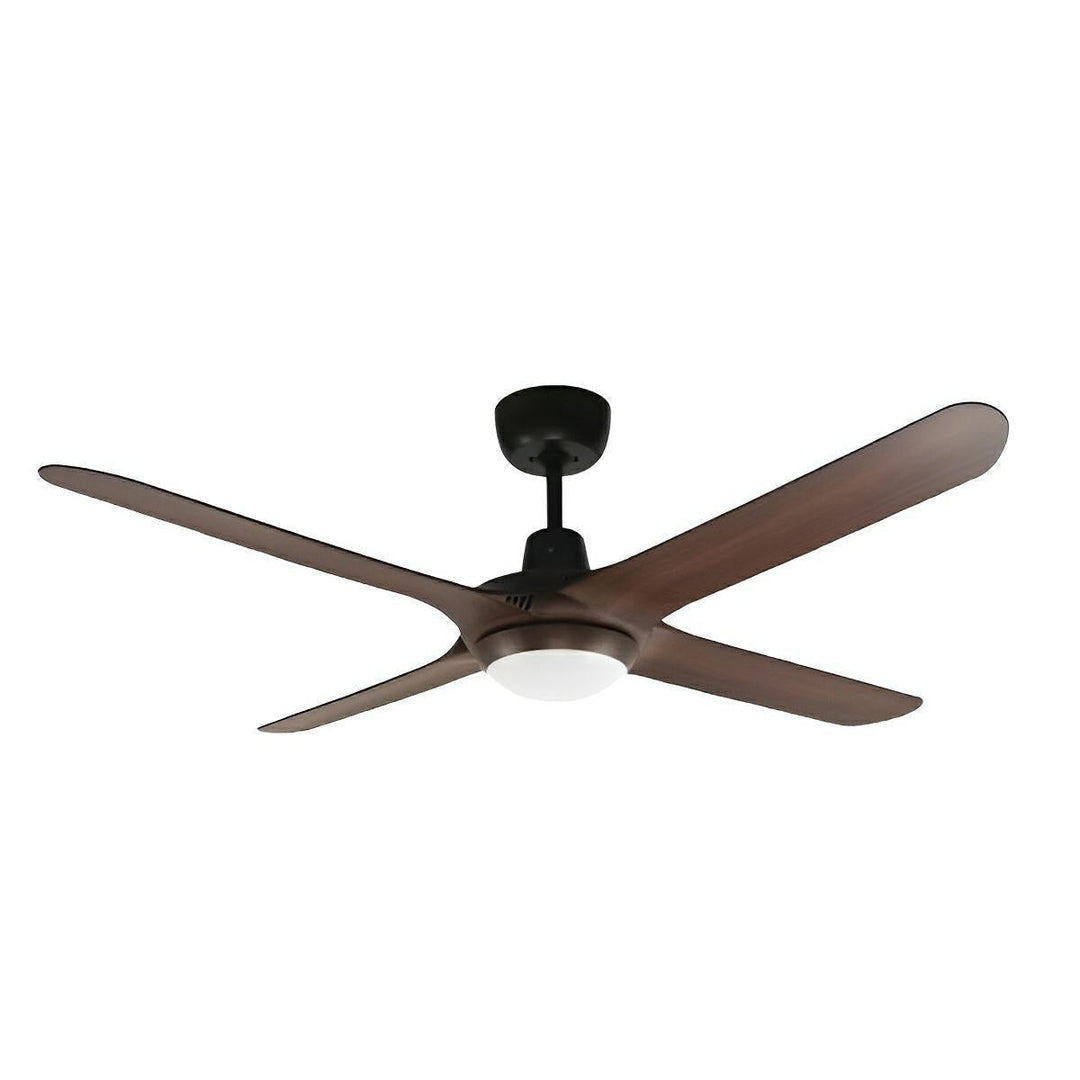 56" Spyda AC Ceiling Fan Black, White, Titanium, Teak, Walnut with Light SPY1424-L Ventair