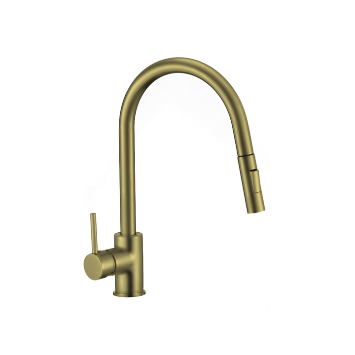 Classic Brushed Gold Pull Out Sink Mixer