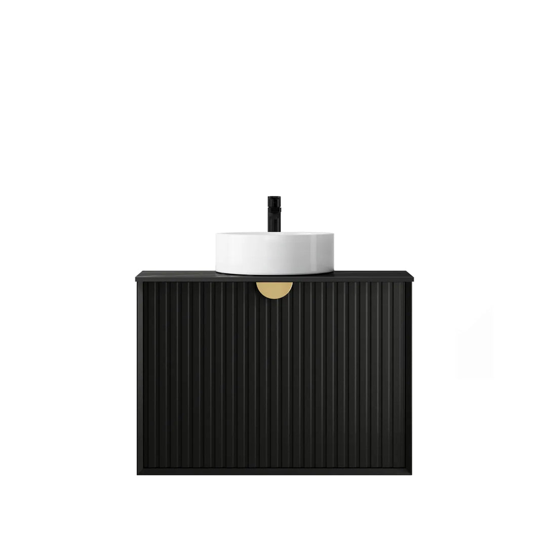 Marlo 750mm Matte Black Wall Hung Vanity