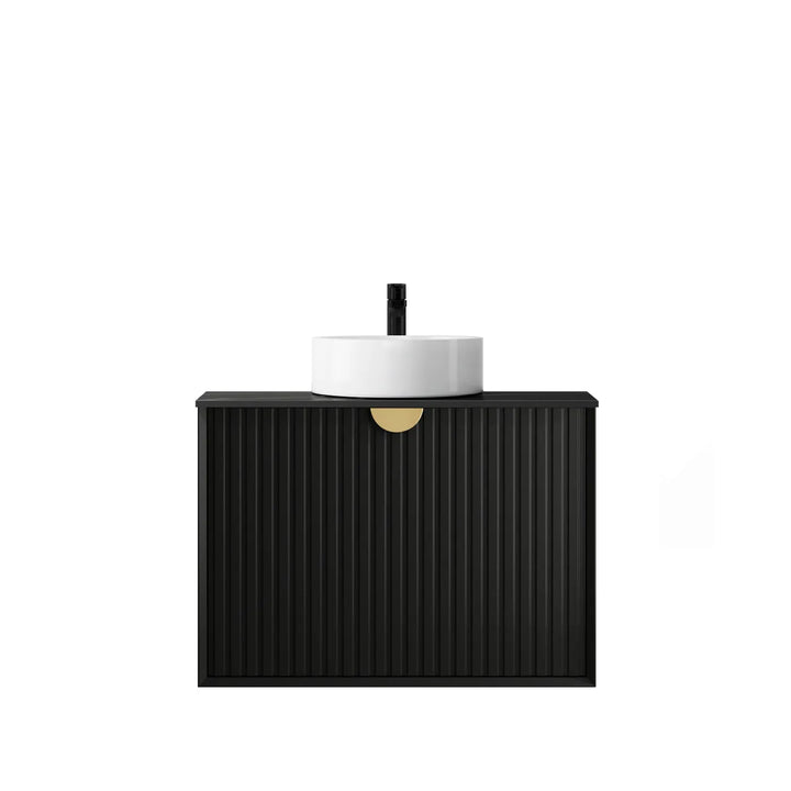 Marlo 750mm Matte Black Wall Hung Vanity