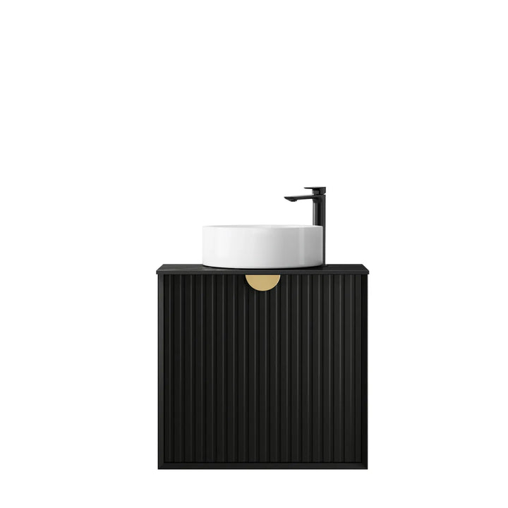 Marlo 600mm Matte Black Wall Hung Vanity