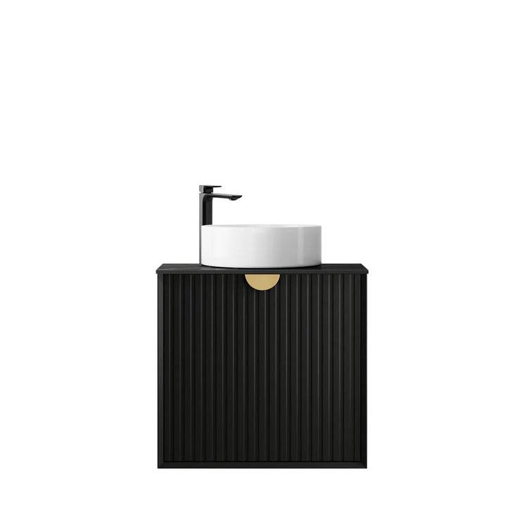 Marlo 600mm Matte Black Wall Hung Vanity