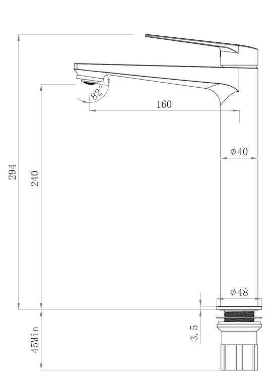Zevio Tall Basin Mixer Brushed Nickel