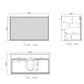 Marlo Fluted 900mm Matte Black Wall Hung Vanity