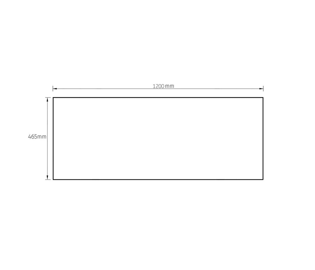 Stone Top 1200x465x20 Pure White Top No Hole