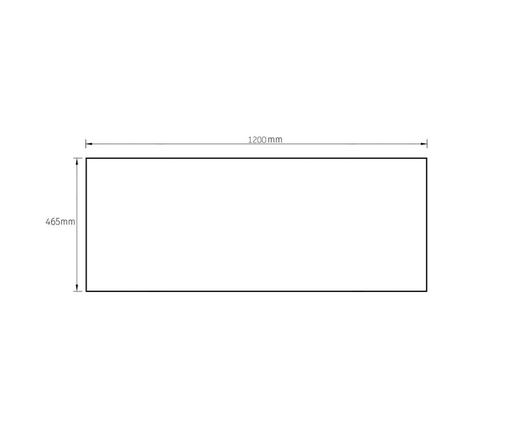 Stone Top 1200x465x20 Pure White Top No Hole