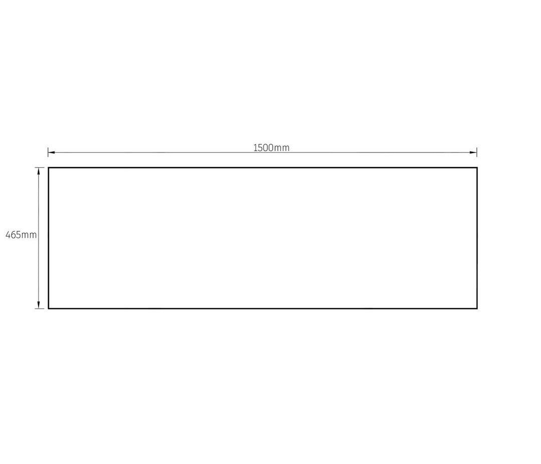 Stone Top 1500x465x20 Pure White No Hole