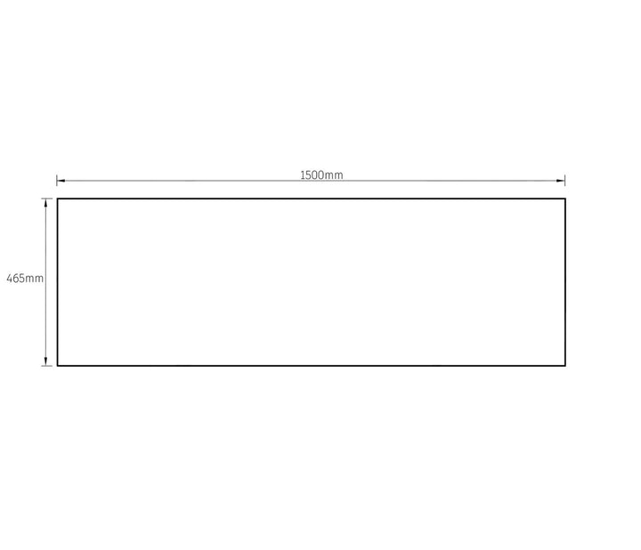 Stone Top 1500x465x20 Pure White No Hole