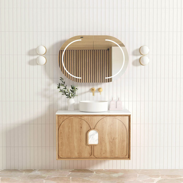 Laguna Mark II 900mm Woodland Oak Wall Hung Vanity