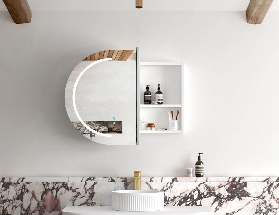 LED Bondi 900x600 White Shaving Cabinet - Premium
