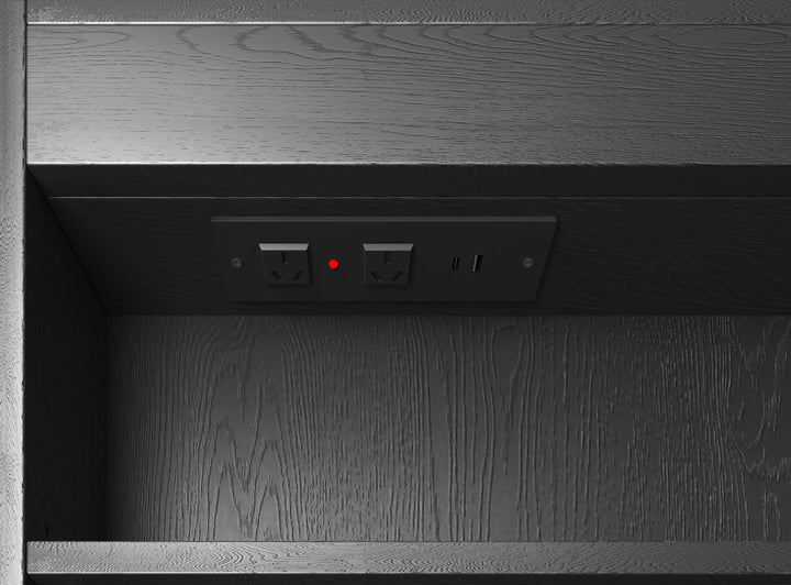 LED Bondi 1200x750 Black Oak Shaving Cabinet - Premium Edition