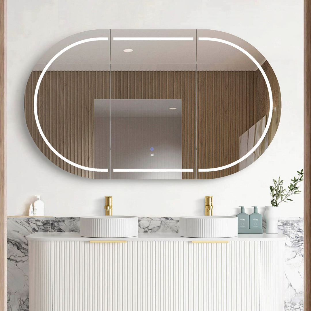 LED Bondi 1500x900 White Shaving Cabinet - Premium