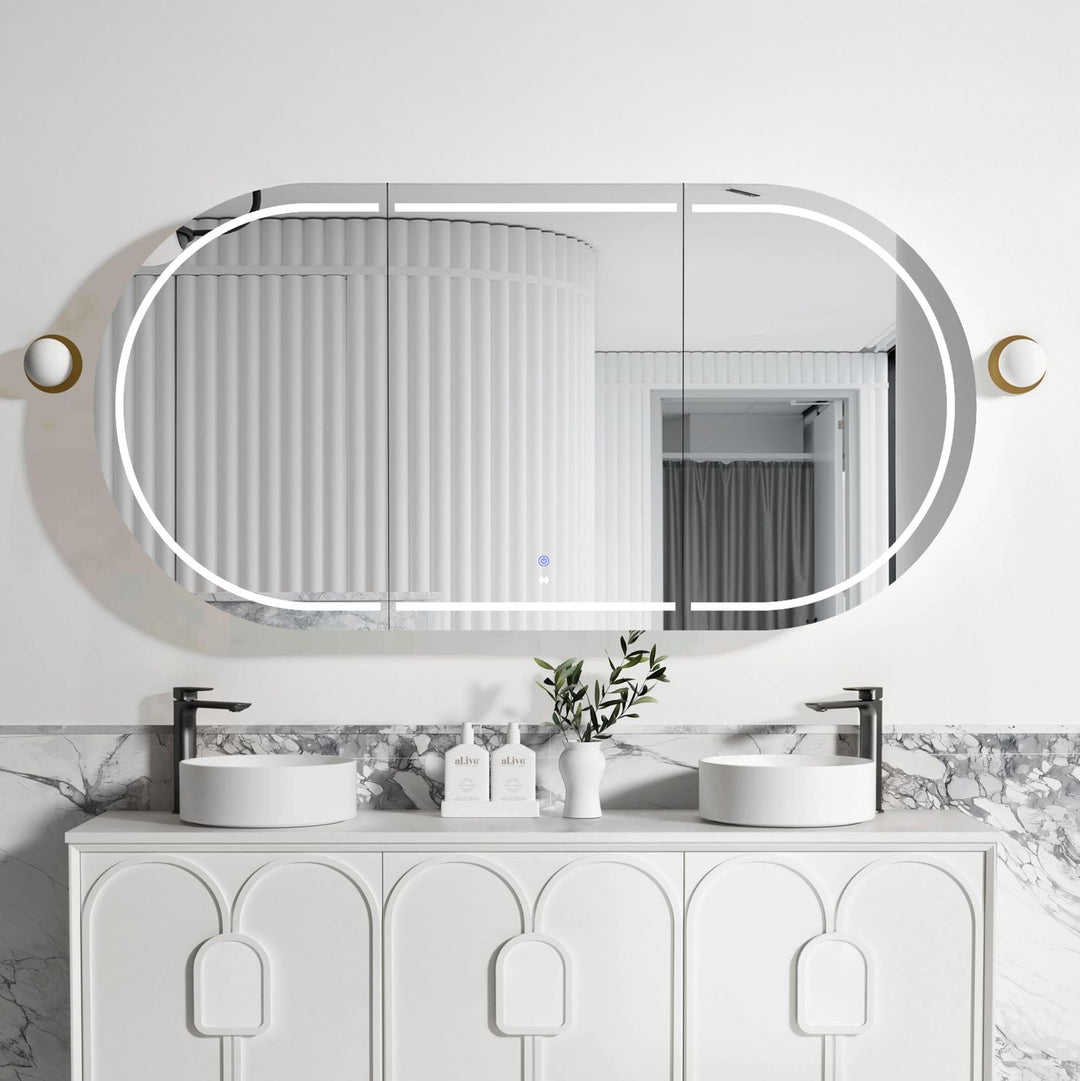 LED Bondi 1800x900 White Shaving Cabinet - Premium