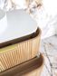 Havana Fluted 900mm Woodland Oak Wall Hung Curve Vanity