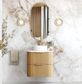 Havana Fluted 600mm Woodland Oak Wall Hung Curve Vanity