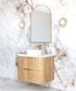 Havana Fluted 750mm Woodland Oak Wall Hung Curve Vanity