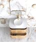 Havana Fluted 750mm Woodland Oak Wall Hung Curve Vanity