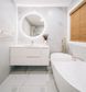 Noosa Fluted 1200mm Satin White Wall Hung Vanity