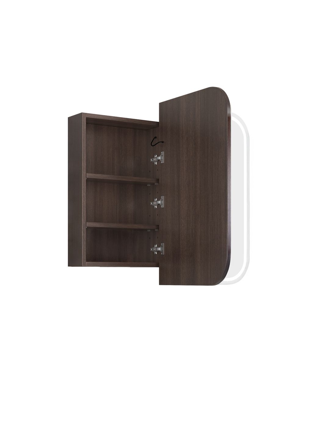 LED Newport 900(W)x750(H) Sable Walnut Shaving Cabinet - Premium Edition