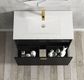 Marlo Fluted 600mm Matte Black Wall Hung Vanity