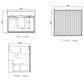 Marlo Fluted 600mm Matte Black Wall Hung Vanity