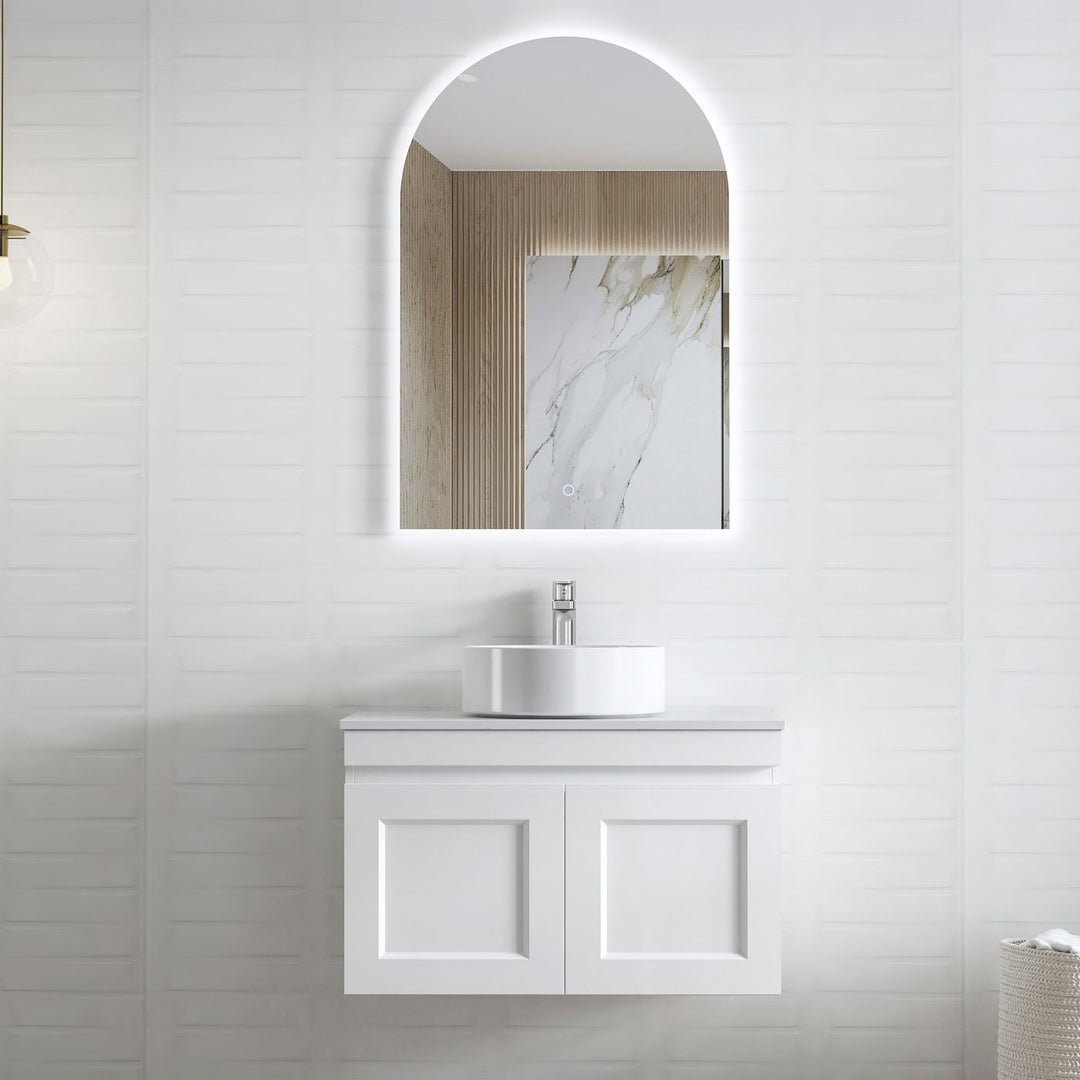 Hampton Mark II 750mm Satin White Wall Hung Vanity