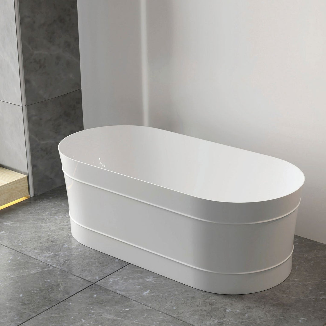 Attica Bondi 1500 Gloss White Bath with Overflow