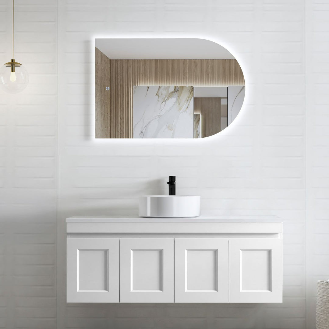 Hampton Mark II 1200mm Satin White Wall Hung Vanity