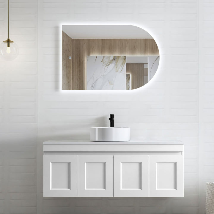 Hampton Mark II 1200mm Satin White Wall Hung Vanity