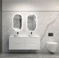 Noosa Fluted 1500mm Satin White Wall Hung Vanity