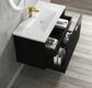 Marlo Fluted 750mm Matte Black Wall Hung Vanity